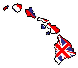 Hawaii Flag Island Chain Color
