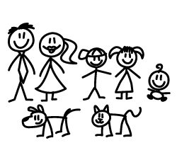 Stick Family Sticker