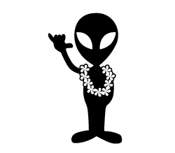 Aloha Alien Sticker